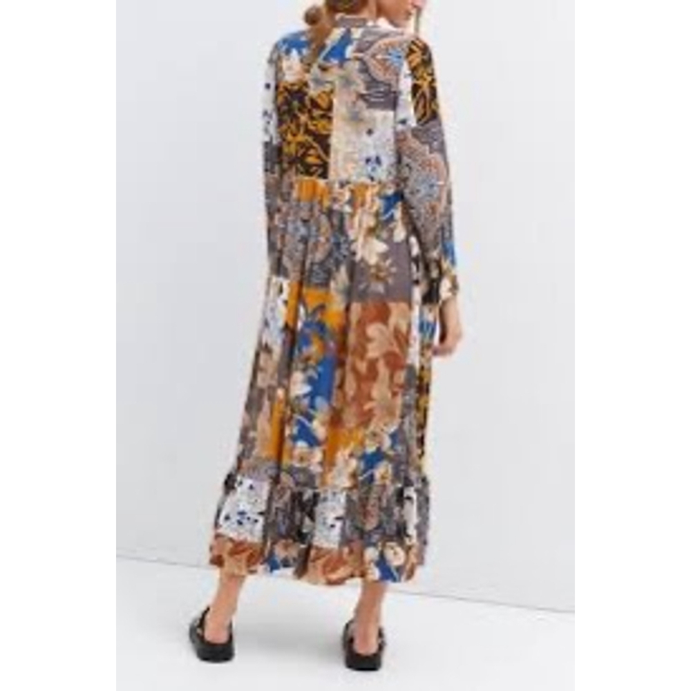 Anthropologie Mare Mare Patchwork Floral Boho Maxi Dress M - Picture 3 of 13